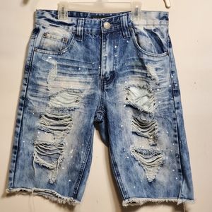 Victorious Jeans Distressed Short Waist 32